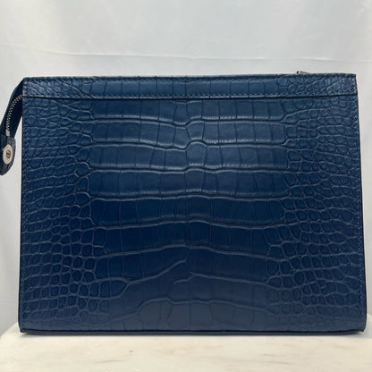 Louis Vuitton Pochette Voyage Croc Clutch Blue Size ONE SIZE