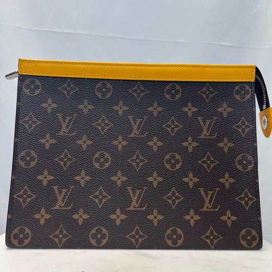 Louis Vuitton Voyage MM Leather Clutch Bag Brown Size ONE SIZE