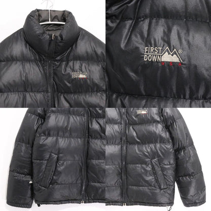 FIRST DOWN USA 90s Reversible Down Jacket Black Size L