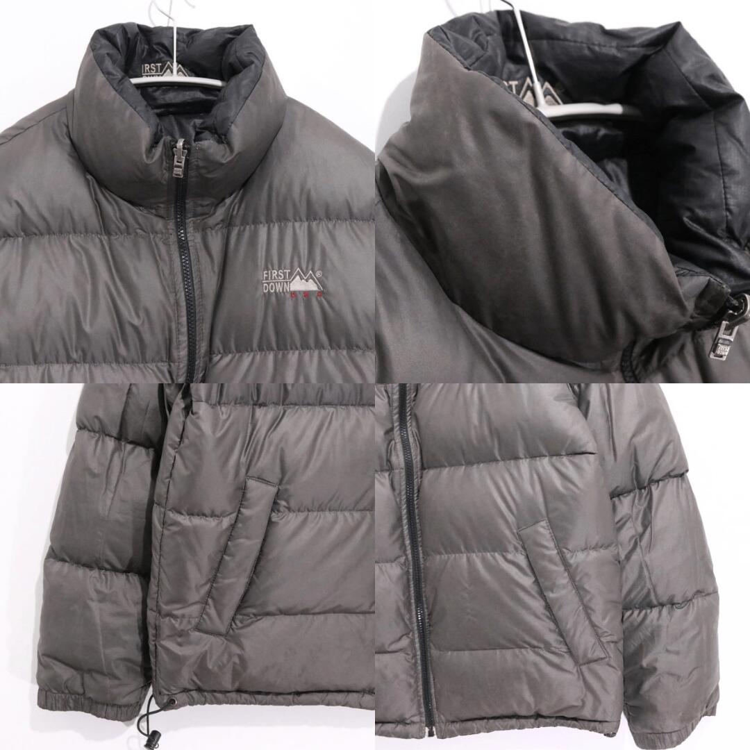 FIRST DOWN USA 90s Reversible Down Jacket Black Size L