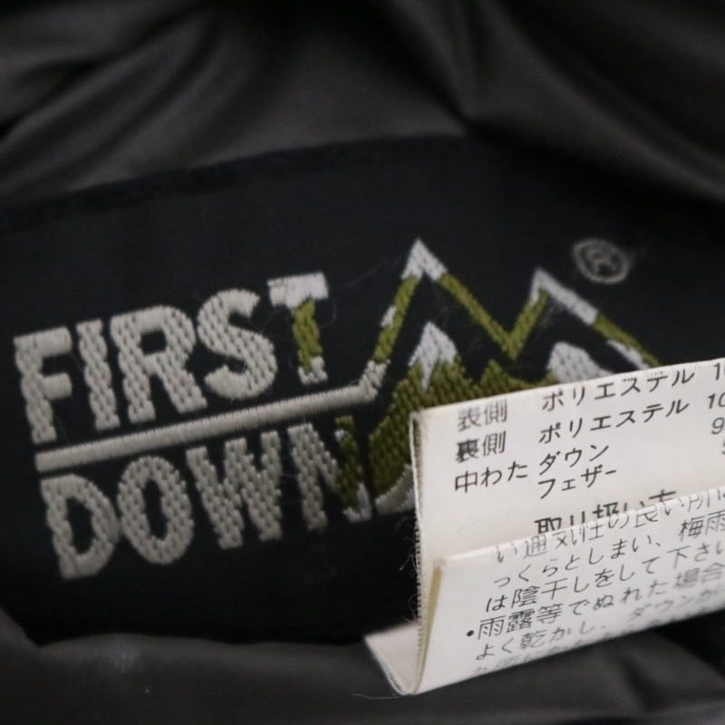 FIRST DOWN USA 90s Reversible Down Jacket Black Size L