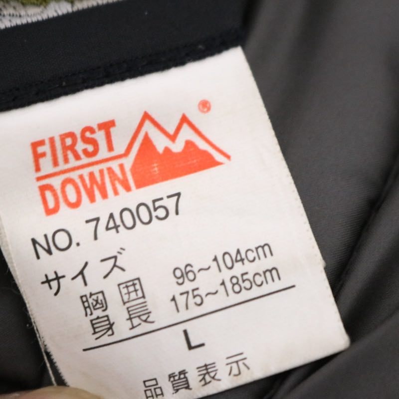 FIRST DOWN USA 90s Reversible Down Jacket Black Size L