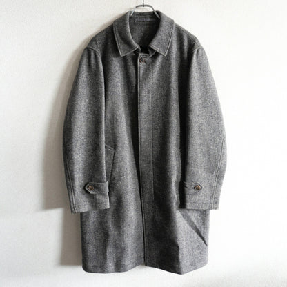 Papas Plus Bottoli Tweed Wool Balmacaan Coat Size M