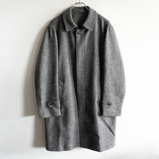 Papas Plus Bottoli Tweed Wool Balmacaan Coat Size M