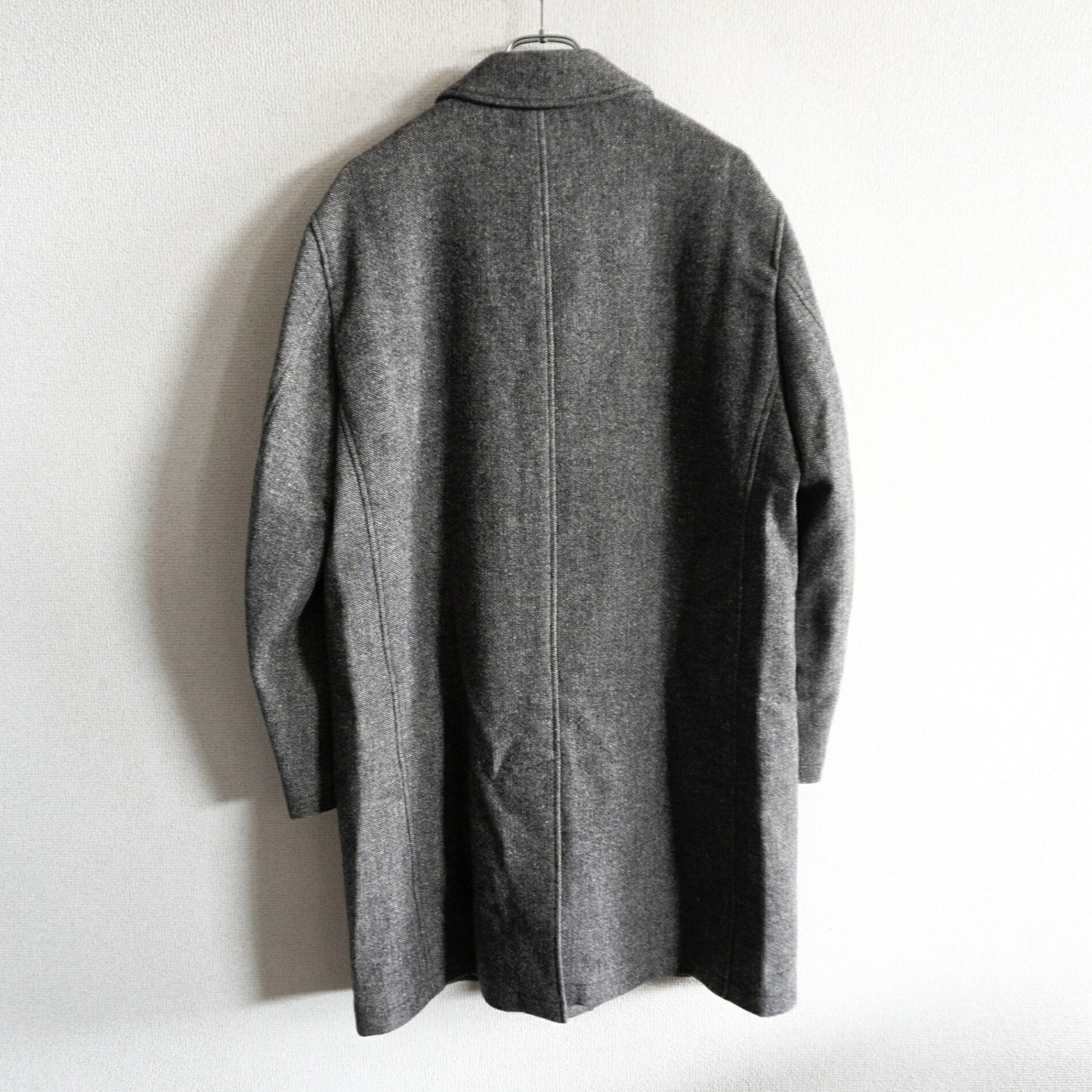 Papas Plus Bottoli Tweed Wool Balmacaan Coat Size M