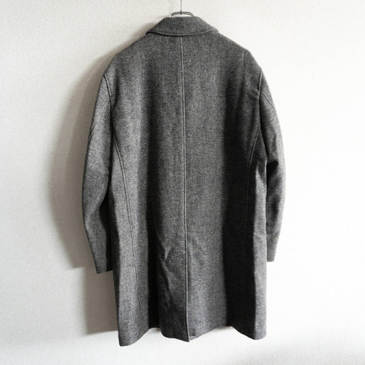 Papas Plus Bottoli Tweed Wool Balmacaan Coat Size M