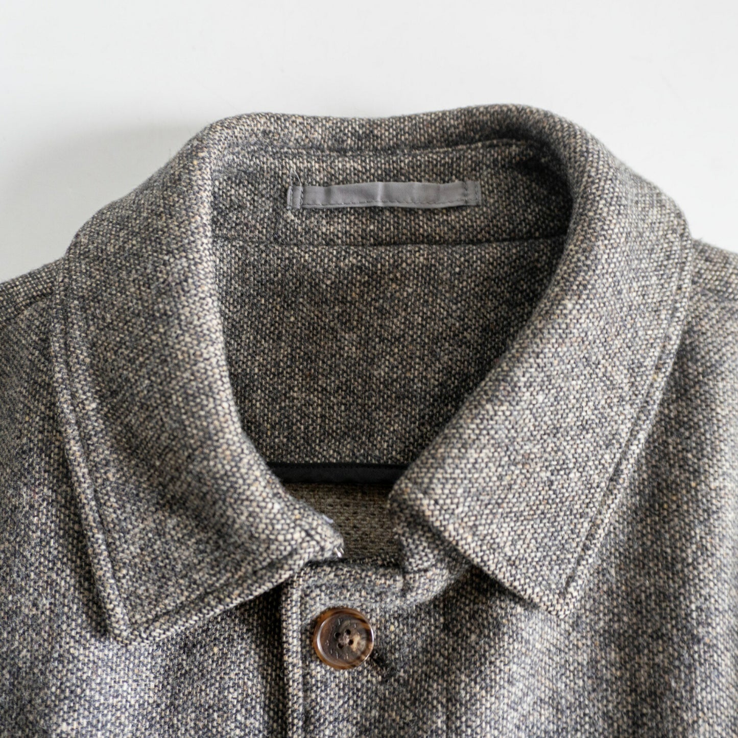 Papas Plus Bottoli Tweed Wool Balmacaan Coat Size M