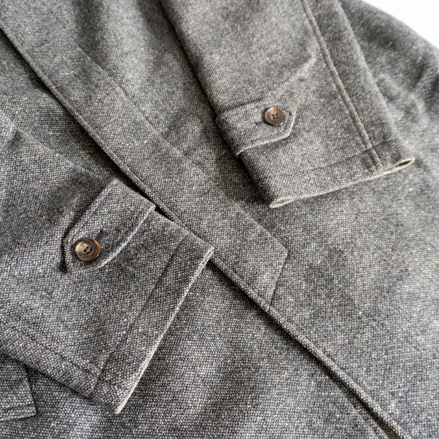 Papas Plus Bottoli Tweed Wool Balmacaan Coat Size M
