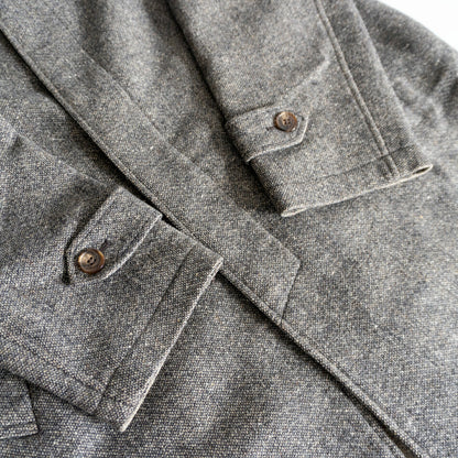 Papas Plus Bottoli Tweed Wool Balmacaan Coat Size M