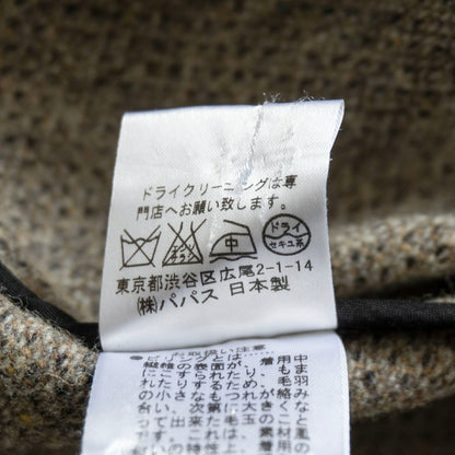 Papas Plus Bottoli Tweed Wool Balmacaan Coat Size M