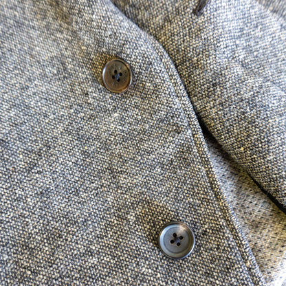 Papas Plus Bottoli Tweed Wool Balmacaan Coat Size M