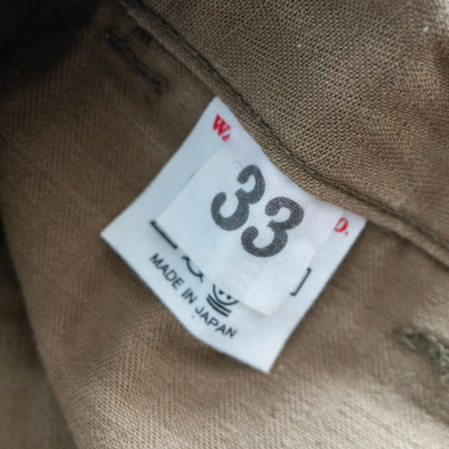 WAREHOUSE Lot 1086 HBT Military Baker Pants Size 33