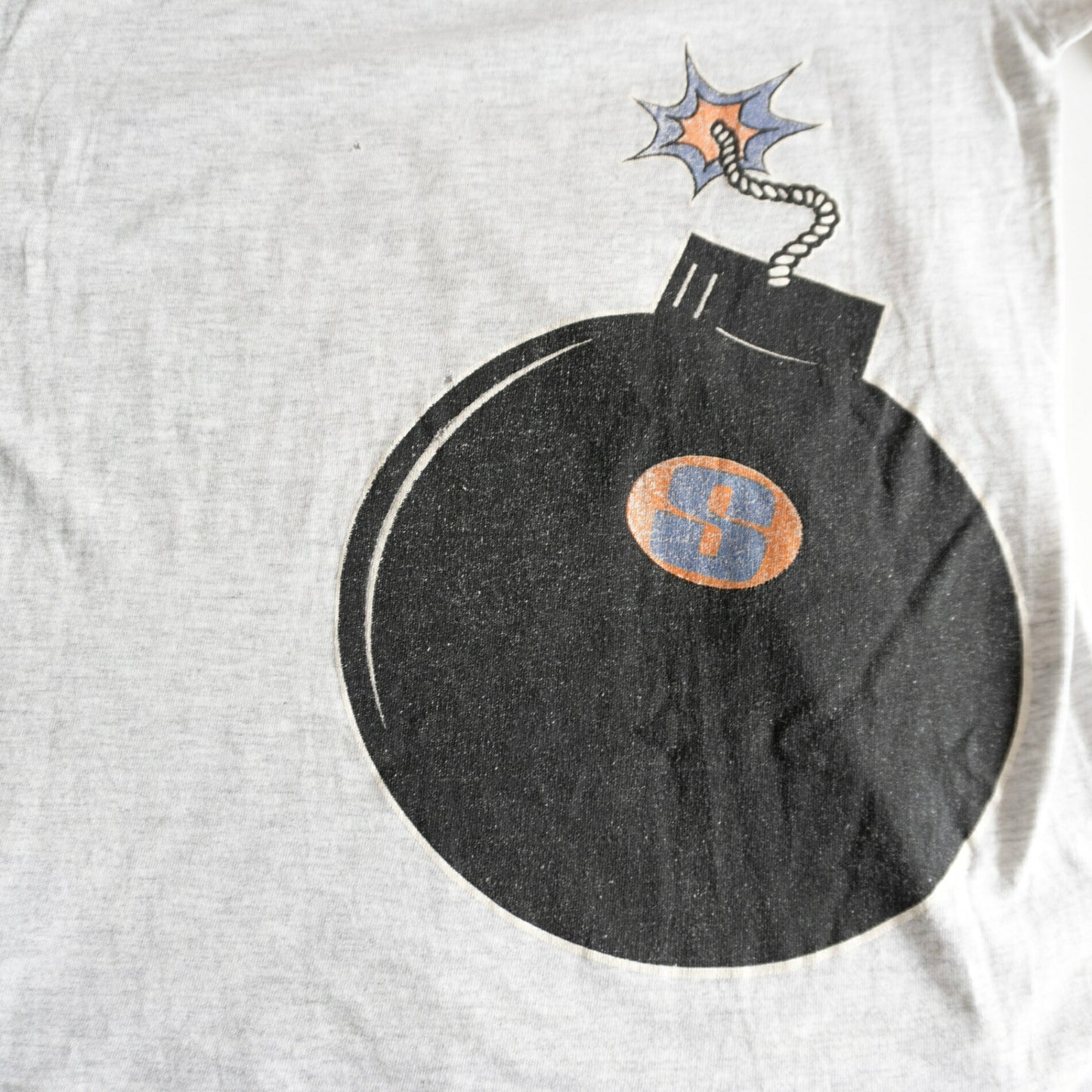 USA OLD STUSSY 80s Double-Sided Print T-Shirt Size L