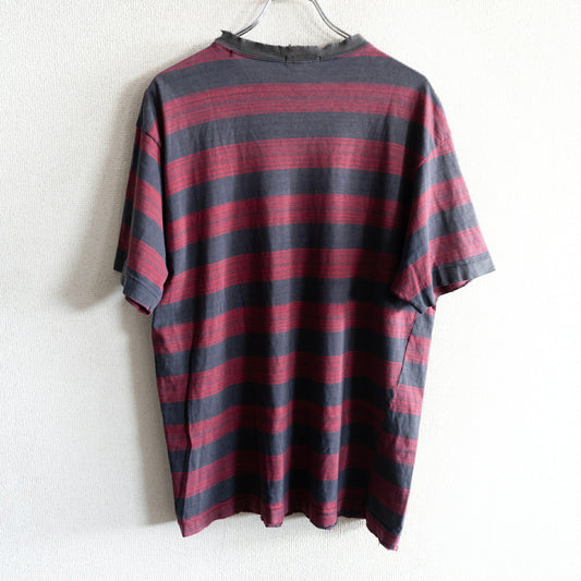 USA OLD STUSSY 80s Striped T-Shirt Size L