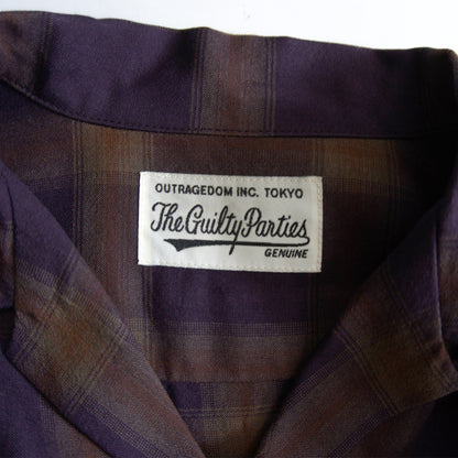 WACKO MARIA Ombre Check Rayon Open Collar Shirt Size S