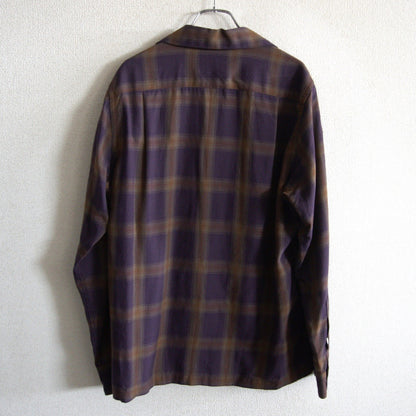 WACKO MARIA Ombre Check Rayon Open Collar Shirt Size S