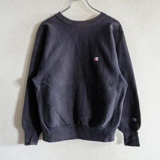 CHAMPION 90s Black Reverse Weave Sweatshirt USA Made Size M