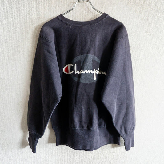 CHAMPION 90s Black Reverse Weave Sweatshirt USA Made Size M