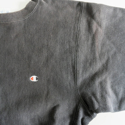 CHAMPION 90s Black Reverse Weave Sweatshirt USA Made Size M