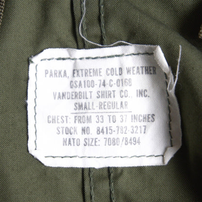 US ARMY 70s M-65 Fishtail Parka with Liner Size S