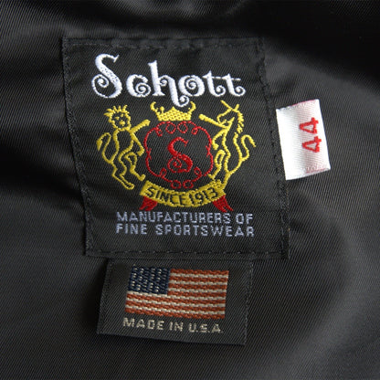 SCHOTT 228US Lamb Leather Double Rider Jacket Size 44