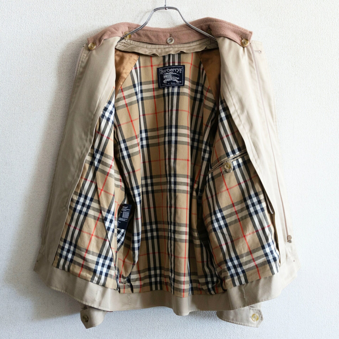 Burberrys 80s-90s Short Trench Jacket in England Size 42