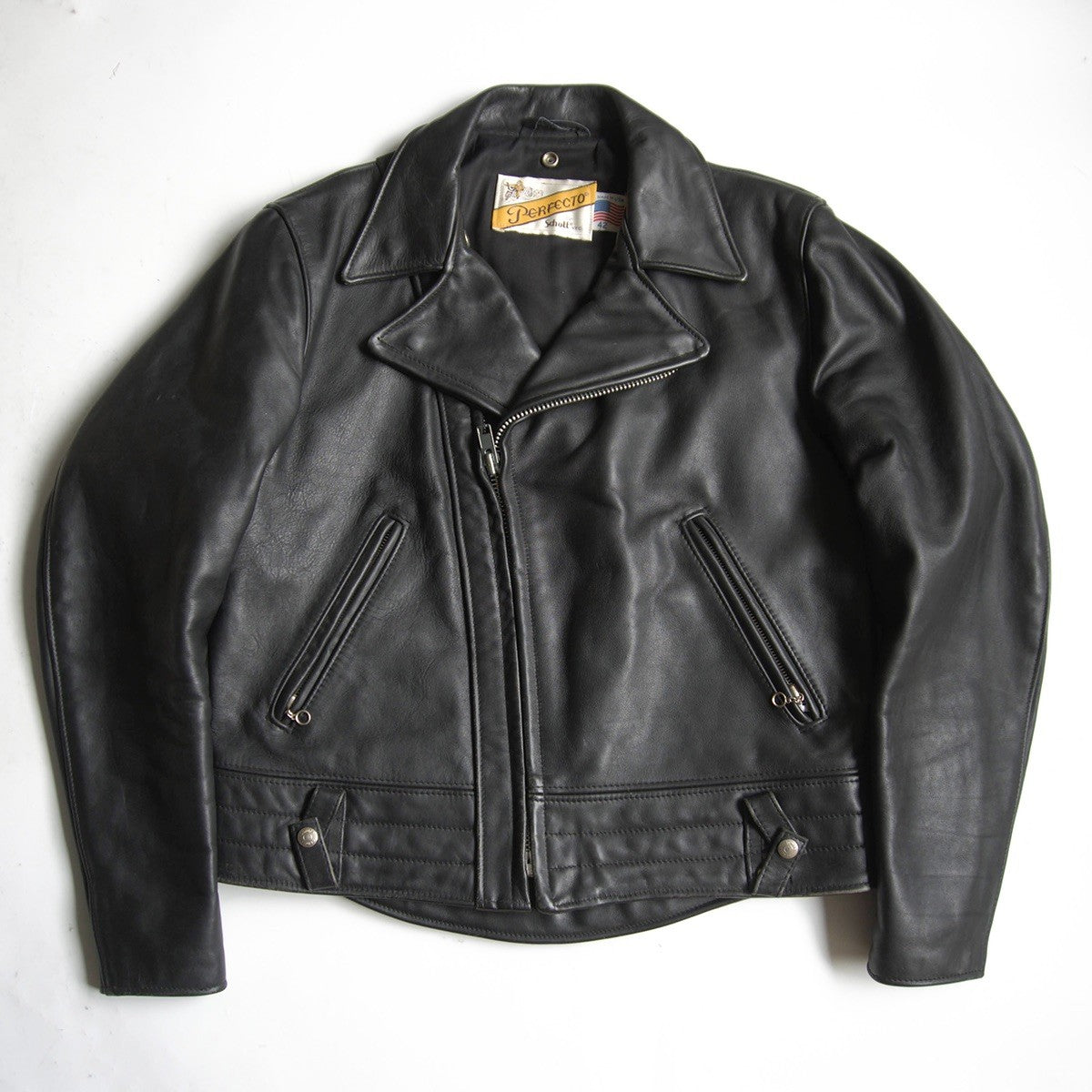 SCHOTT 621 CHP Double Rider Leather Jacket USA Size 42