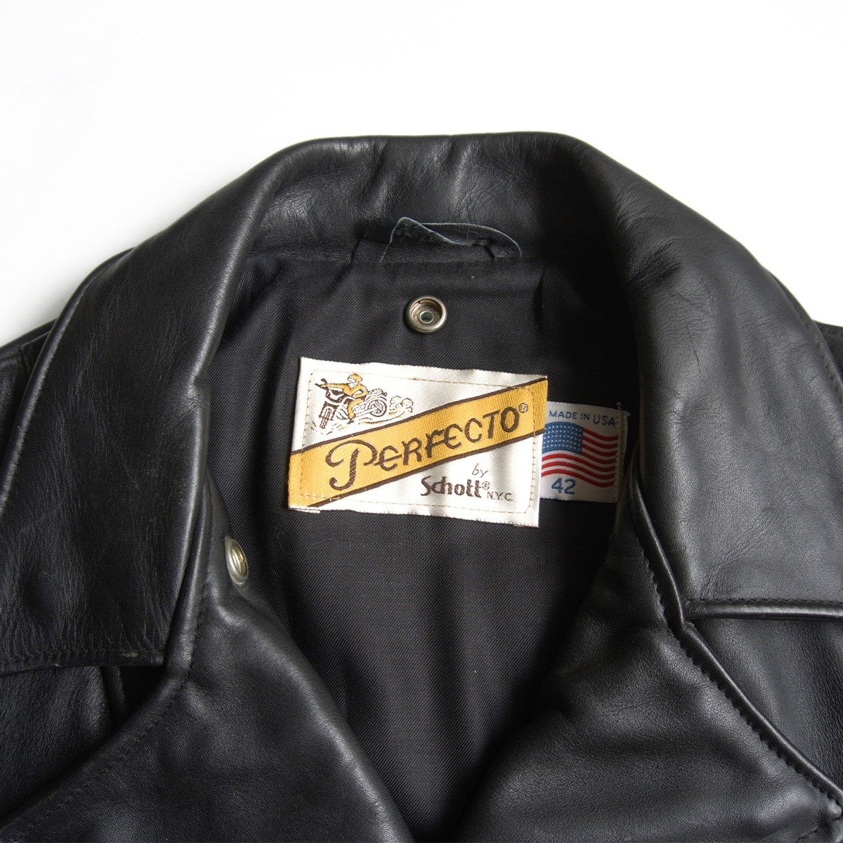 SCHOTT 621 CHP Double Rider Leather Jacket USA Size 42