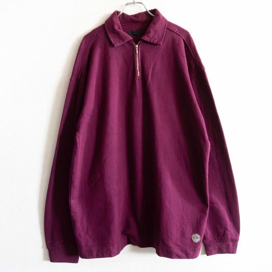 OLD STUSSY 80s Half-Zip Sweatshirt Size M
