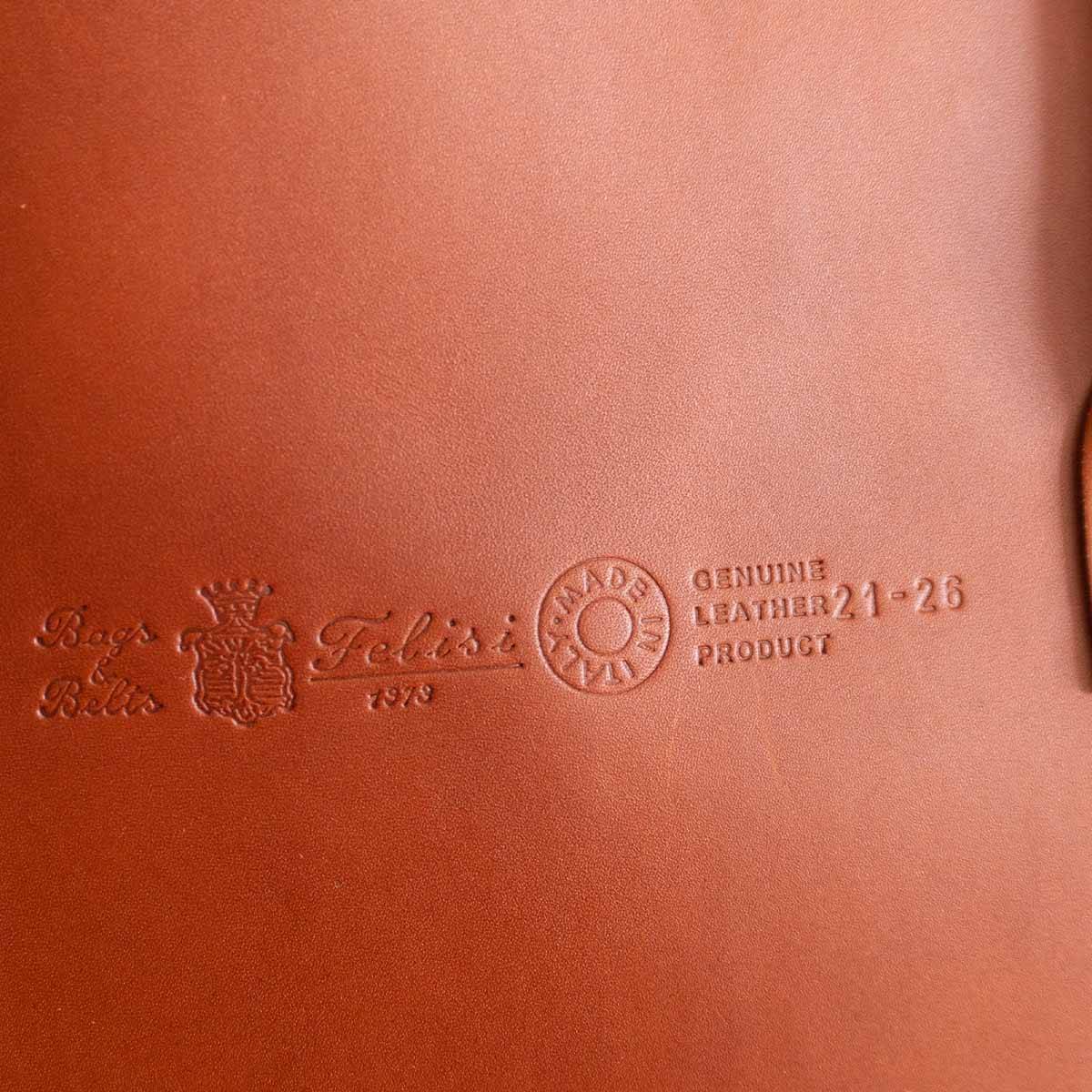 FELISI 21/26/A+DS Brown Leather w/ Pouch Size W36×H32×D14CM