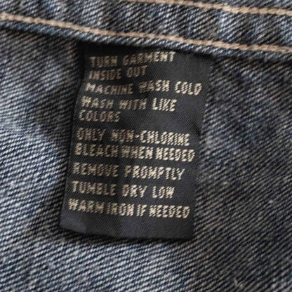 RRL Indigo Denim Western Shirt Concho Buttons Size S