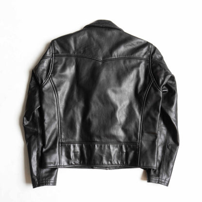 KADOYA Black Leather Double Riders Jacket Size L