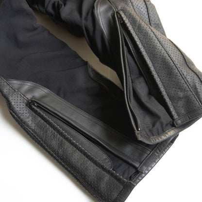 RS TAICHI Black Leather Racing Pants Size XL