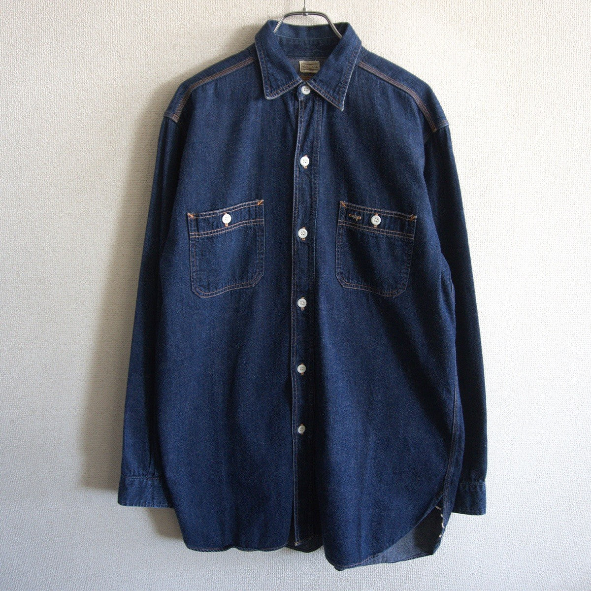 WAREHOUSE Denim Long Sleeve Shirt w/ Gusset Size 42