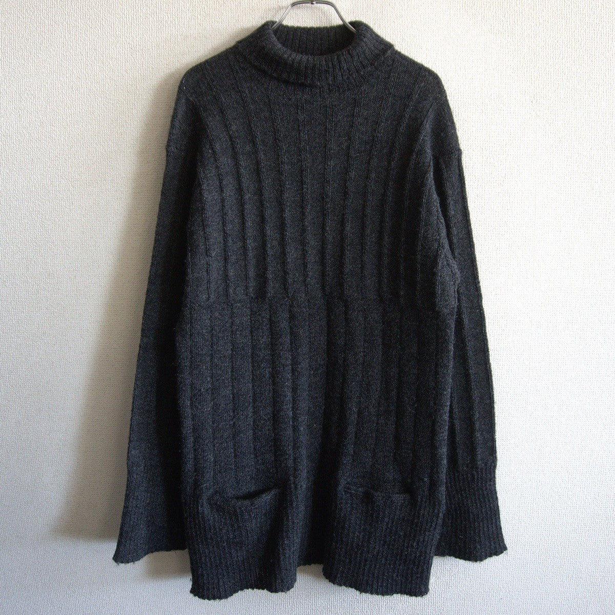 COMME des GARCONS HOMME 90s High Neck Black Knit