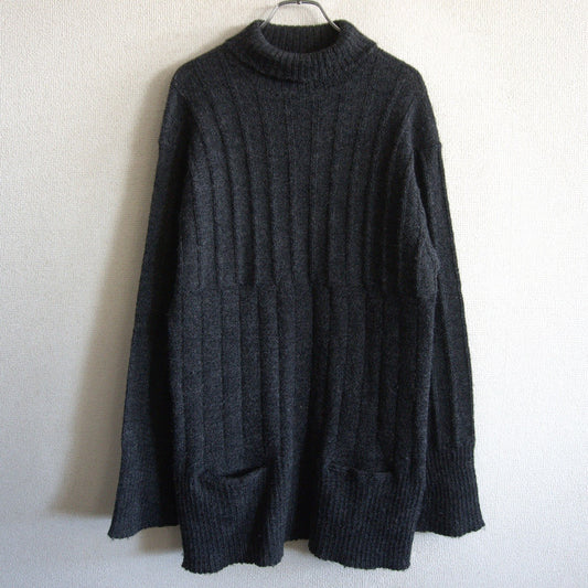 COMME des GARCONS HOMME 90s High Neck Black Knit