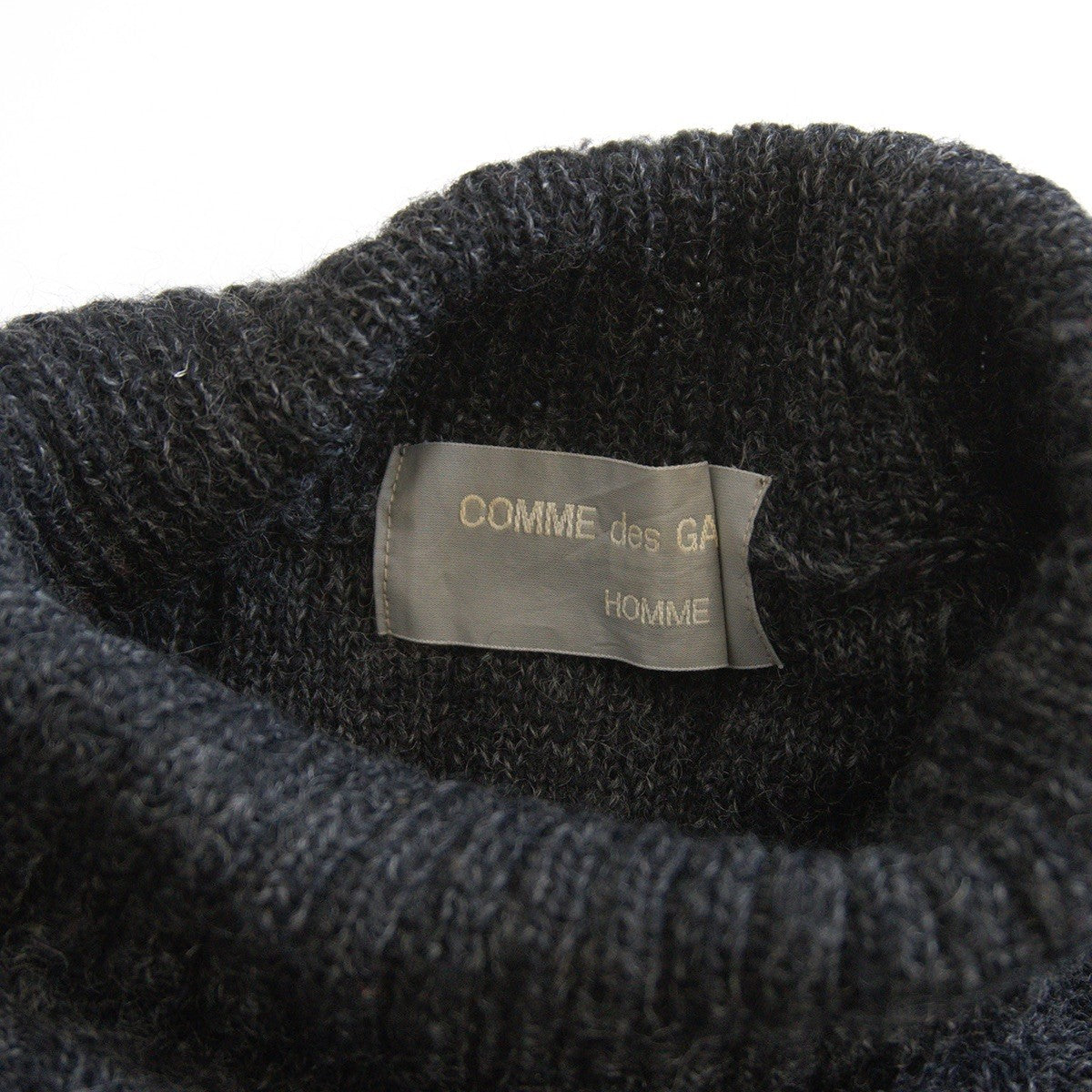 COMME des GARCONS HOMME 90s High Neck Black Knit