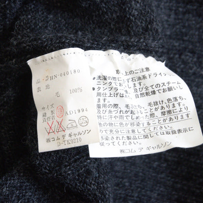 COMME des GARCONS HOMME 90s High Neck Black Knit