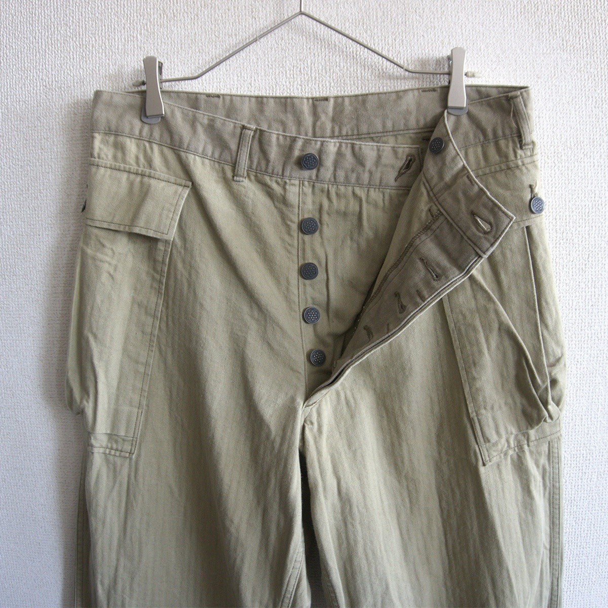 WAREHOUSE US Army Herringbone Cargo Pants Size 34