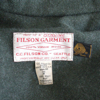 FILSON Double Mackinaw Wool Cruiser Jacket Size 40