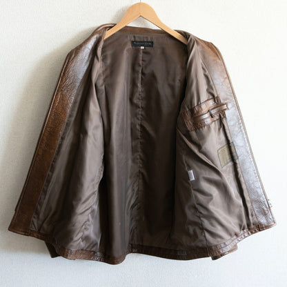 HAROLDS GEAR Brown Cow Leather Car Coat Jacket Size L
