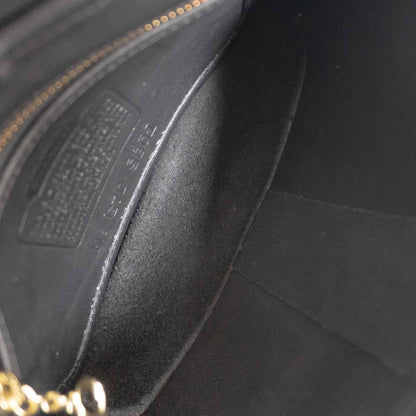 OLD COACH Black Leather Flap Shoulder Bag Size ONE SIZE