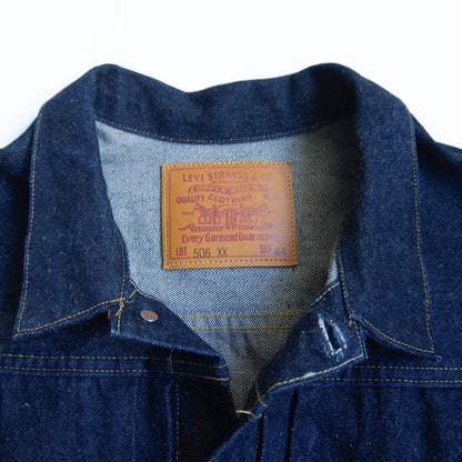 LEVI'S Dark Wash 506XX Big E First Type Denim Jacket Size 44