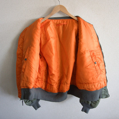 ALPHA INDUSTRIES USA Made MA-1 Nylon Bomber Jacket Size XL