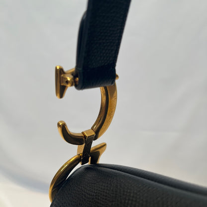 DIOR Saddle Strap Handbag Black Size ONE SIZE