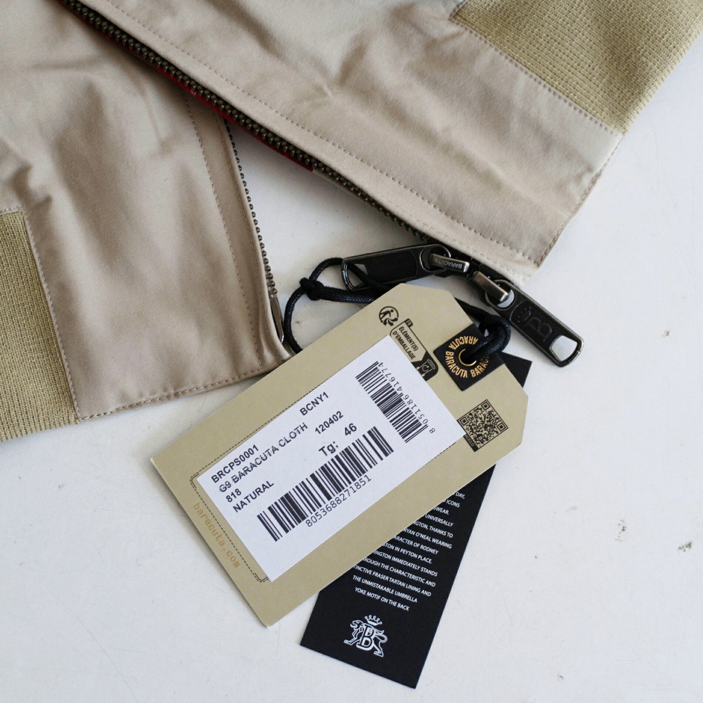 BARACUTA G9 Wool Harrington Swingtop Jacket Size 46