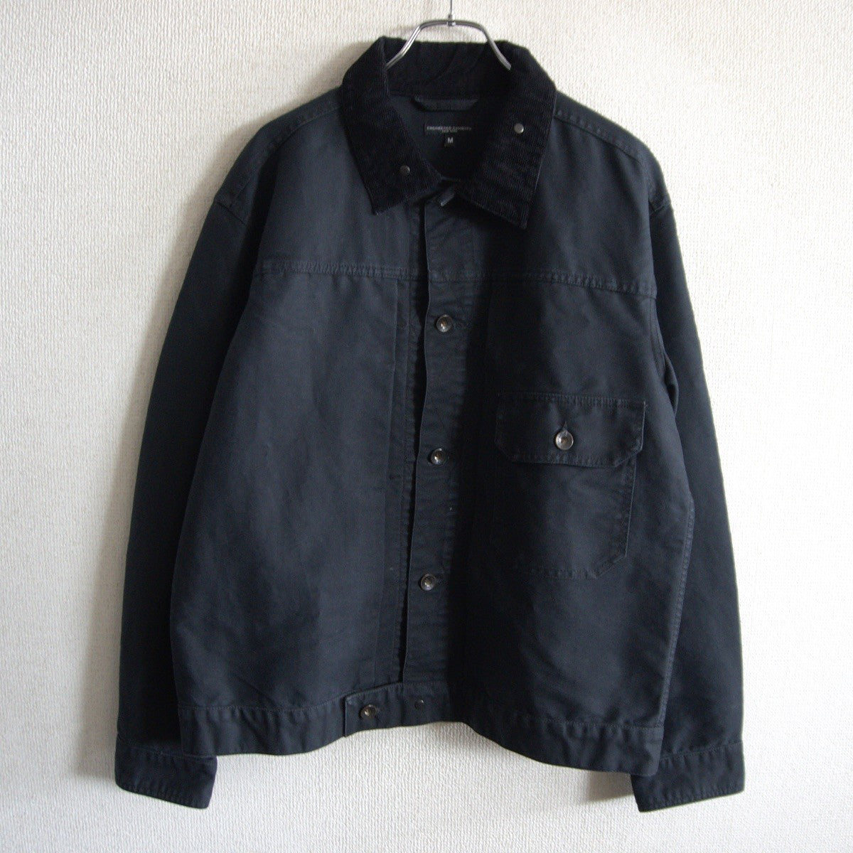 Engineered Garments Black Cotton Trucker Jacket Size M