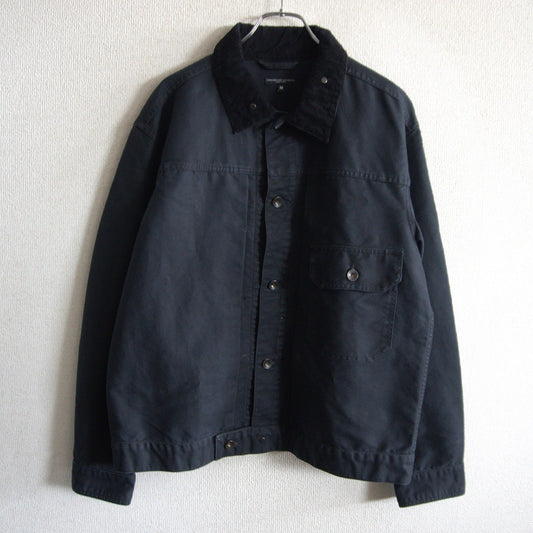 Engineered Garments Black Cotton Trucker Jacket Size M