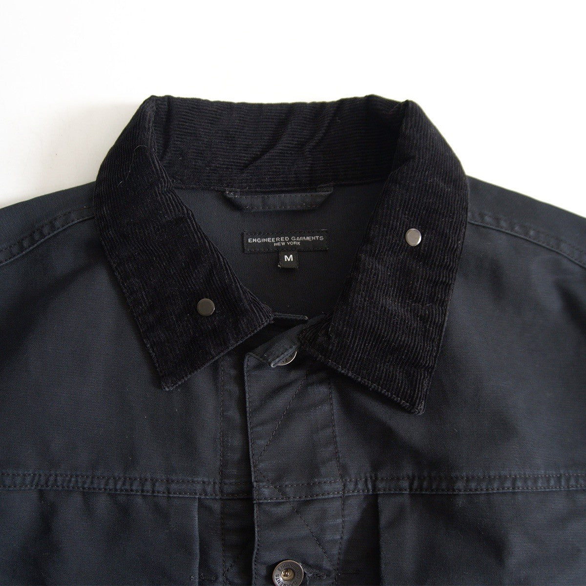 Engineered Garments Black Cotton Trucker Jacket Size M