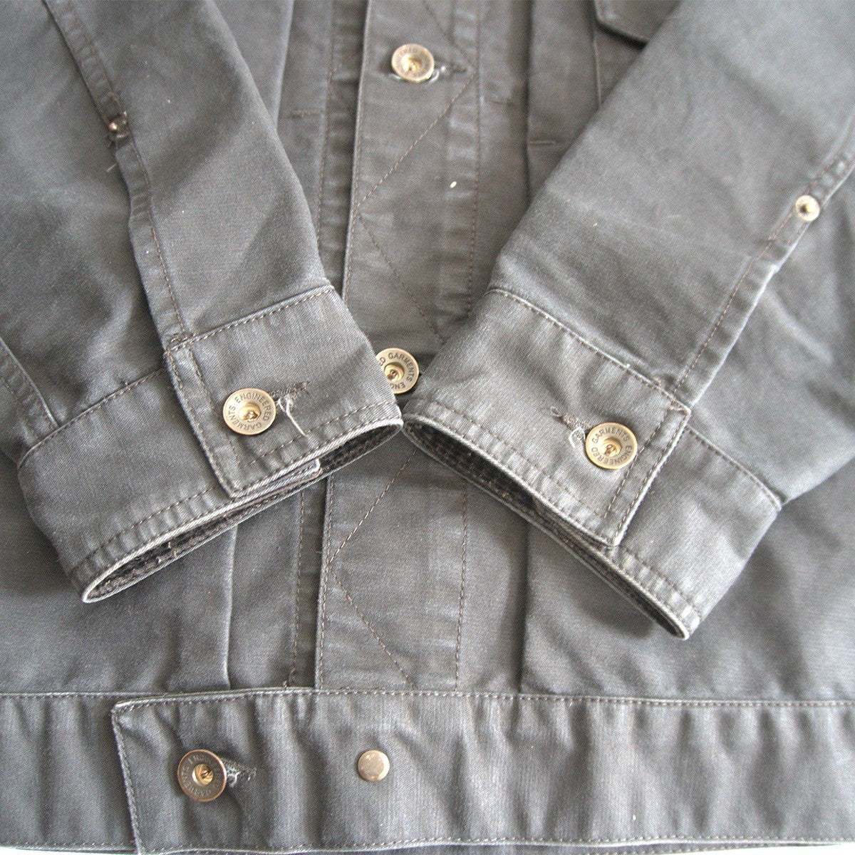 Engineered Garments Black Cotton Trucker Jacket Size M